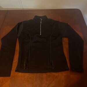 Nils Robin 1/4 Zip T-Neck‎ Sweater Womens Black Pullover Medium sportwear